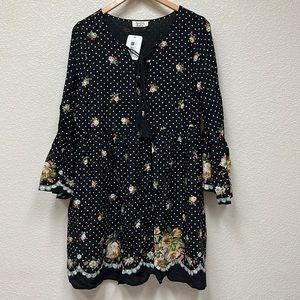 NHIM Sunday Perfection bell sleeve babydoll dress size large